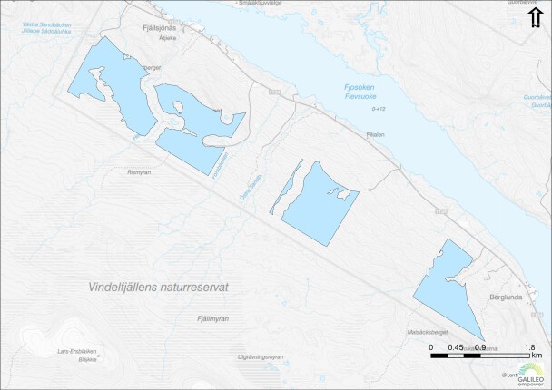 Utredningsområde vindpark Högstberget